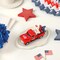4th of July Truck Decorations – Patriotic Red, White & Blue Metal Farmhouse Truck Centerpieces for Tables, Tiered Trays, Independence Day & Memorial Day